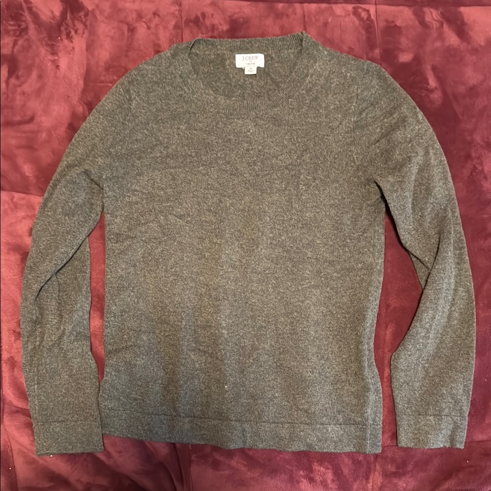 J. Crew Green Crewneck Sweater Classic Knit Design
